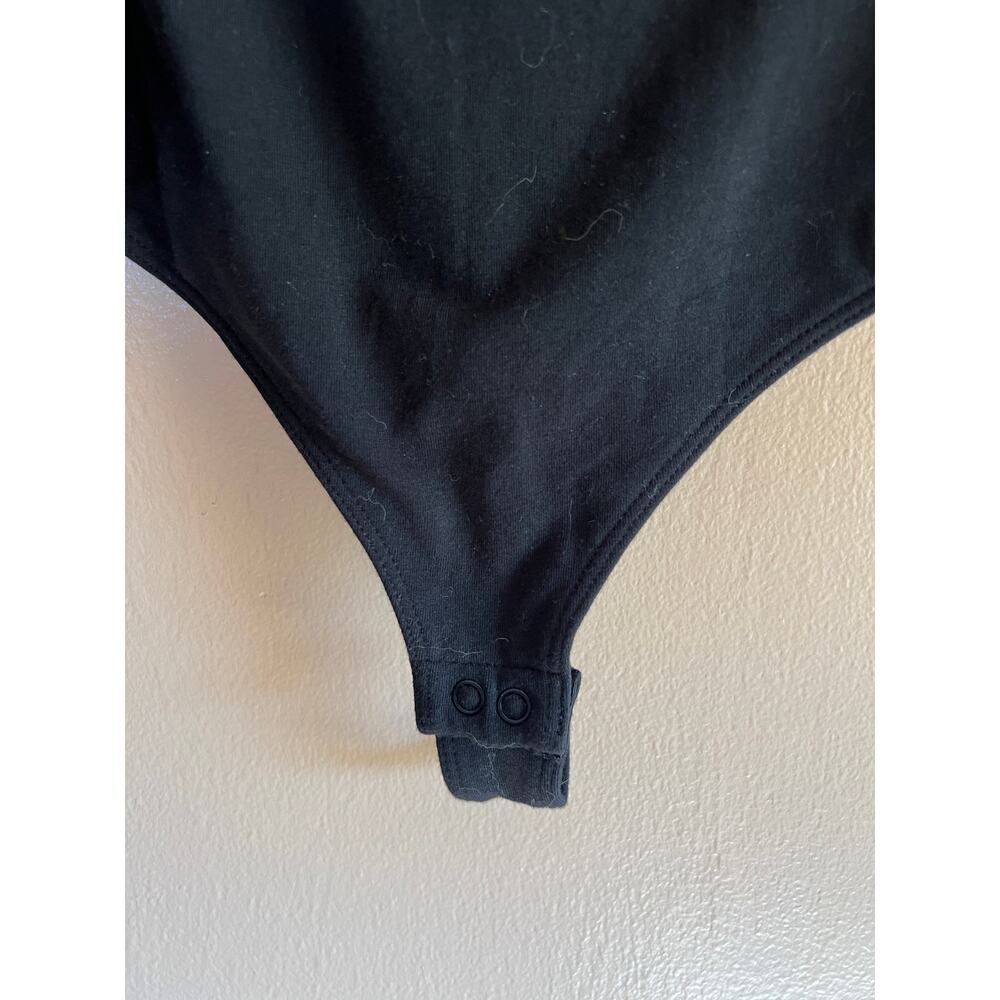 NWT Banana Republic Soft Stretch Long Sleeve Square Neck Bodysuit Black XL - Picture 2 of 6